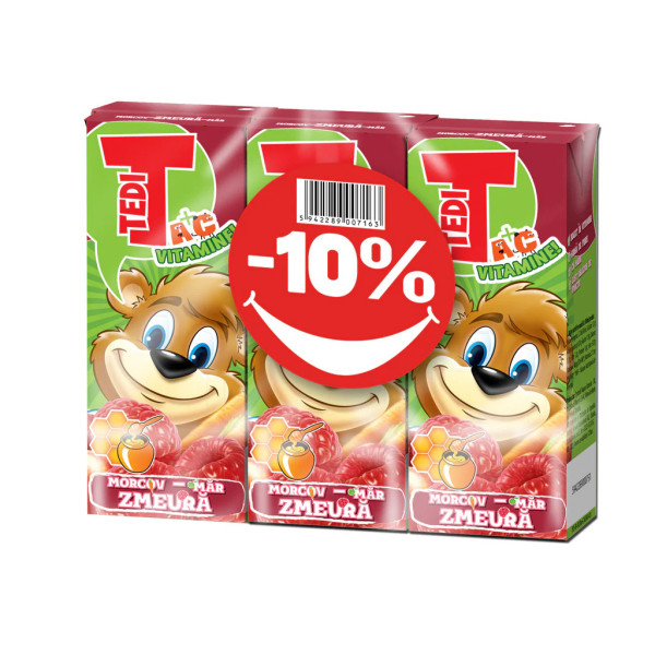 TEDI MORCOV PORTOCALA ZMEURA 0.2L