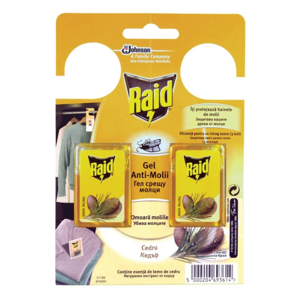 RAID ANTIMOLII GEL CEDRU 2BUC