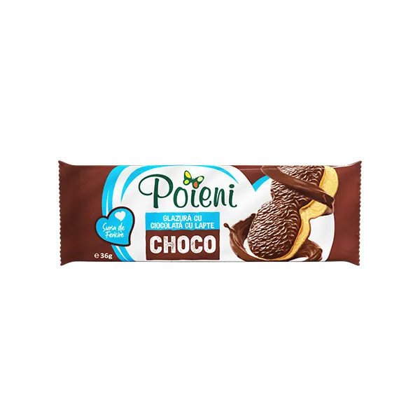 POIENI GLZURAT CU CIOCOLATA SI LAPTE 36G