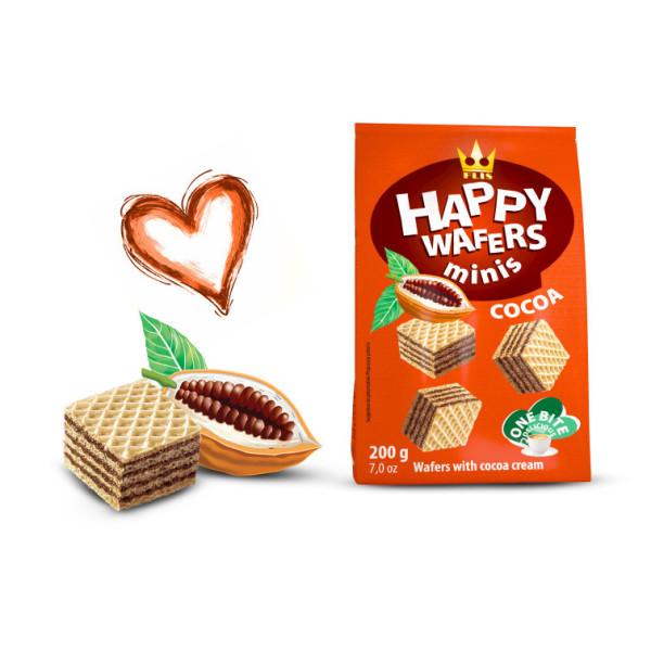 HAPPY WAFERS CACAO 200GR