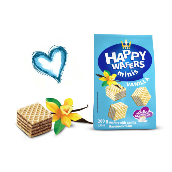 HAPPY WAFERS VANILIE 200GR