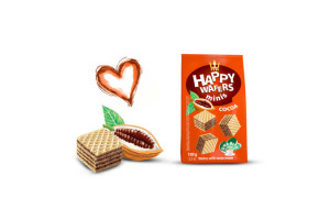 HAPPY WAFERS MINI CACAO 100GR