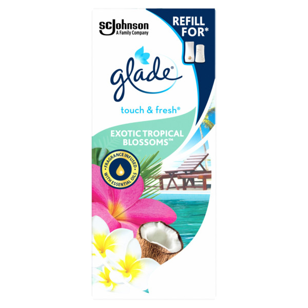 GLADE TOUCH FRESH TROPICAL 10ML 2+1