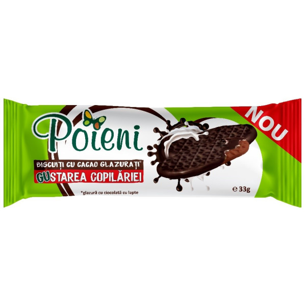POIENI CU VANILIE GLZURAT CIOCOLATA 33GR