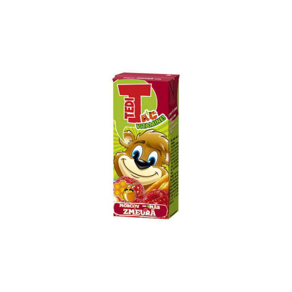 SUC TEDI MORCOV MAR ZMEURA 0.2L
