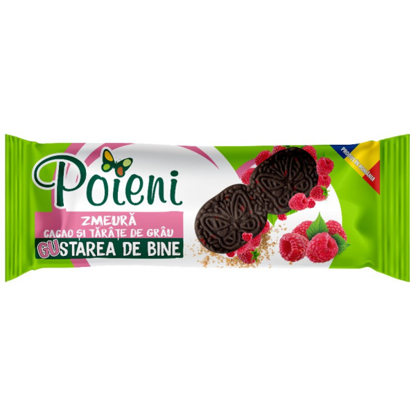BISCUITI POIENI ZMEURA SI CACAO 40G