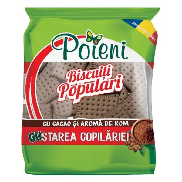 BISCUITI POIENI POPULARI CACAO ROM 400GR