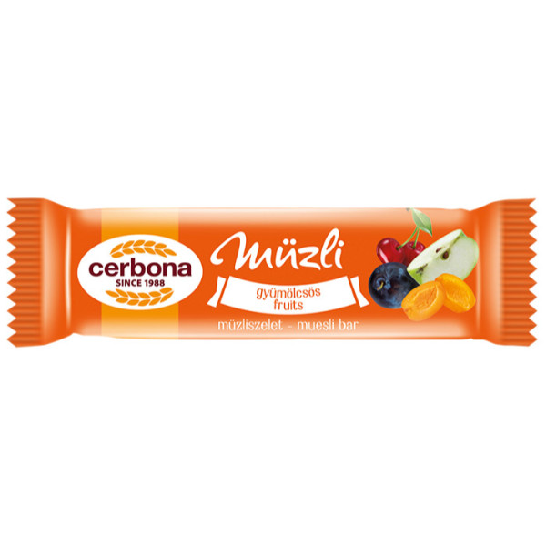 CERBONA MUSLI CU FRUCTE SI MIERE 200GR
