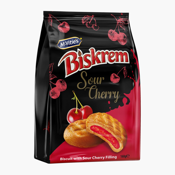 BISKREM SOUR CHERRY 160GR