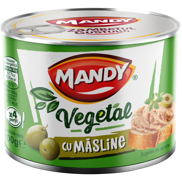 PATE VEGETAL CU MASLINE 200G